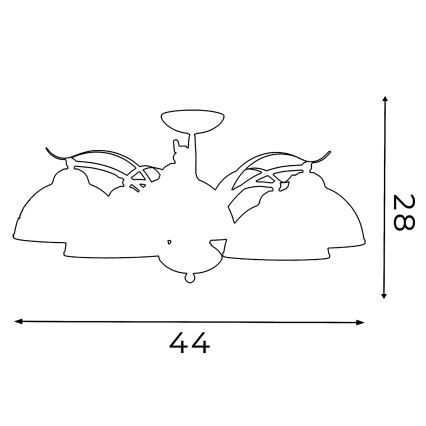 Plafonieră KORFU 5xE27/60W/230V
