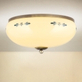 Plafonieră LANDHAUS, 3xE27/60W/230V, Ø 35 cm, bronz/bej/albastru