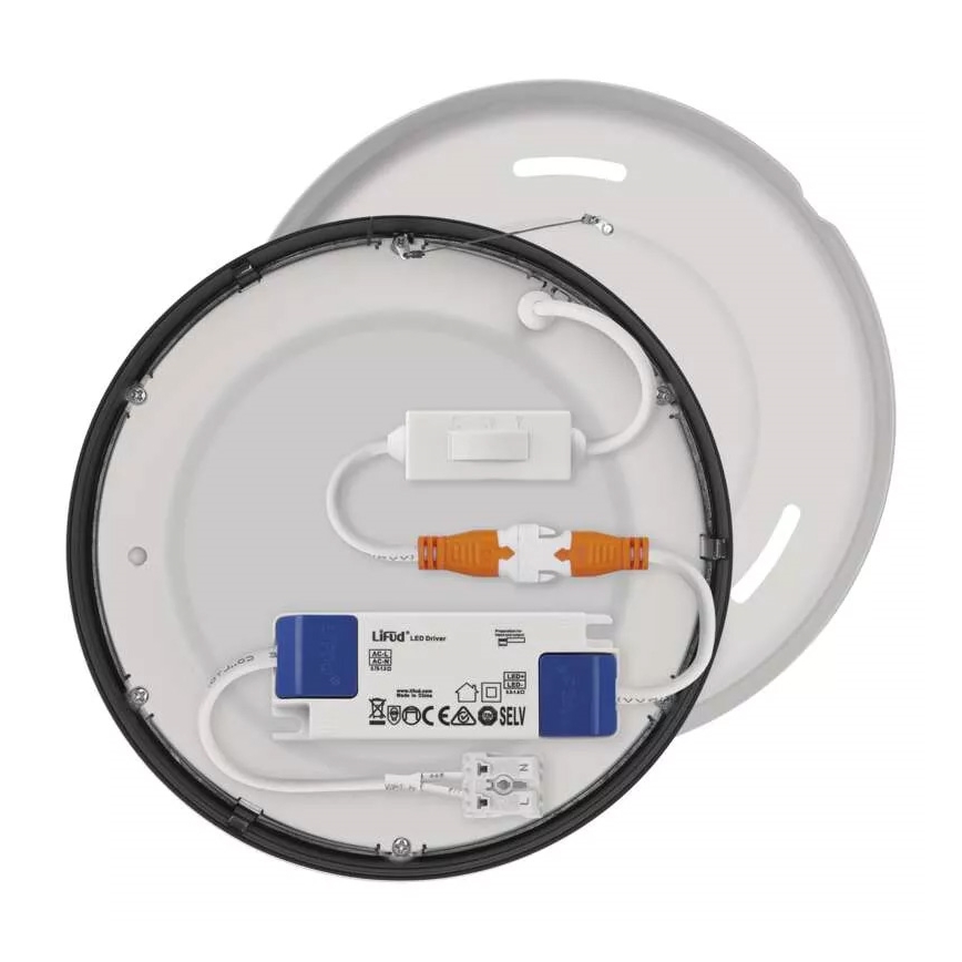 Plafonieră NEXXO LED/12,5W/230V 3000/3500/4000K d. 17 cm negru