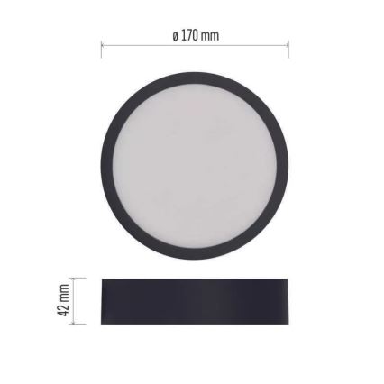 Plafonieră NEXXO LED/12,5W/230V 3000/3500/4000K d. 17 cm negru