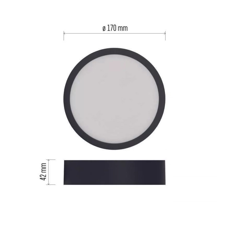 Plafonieră NEXXO LED/12,5W/230V 3000/3500/4000K d. 17 cm negru