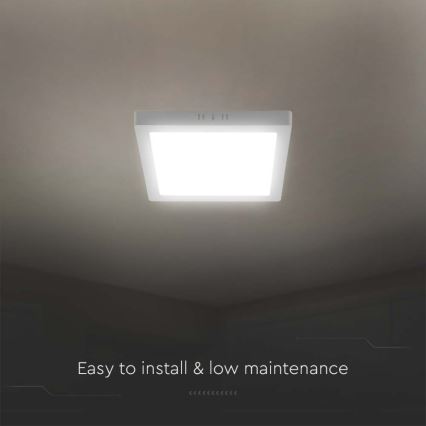 Plafonieră LED/12W/230V 4000K 16,7x16,7 cm alb