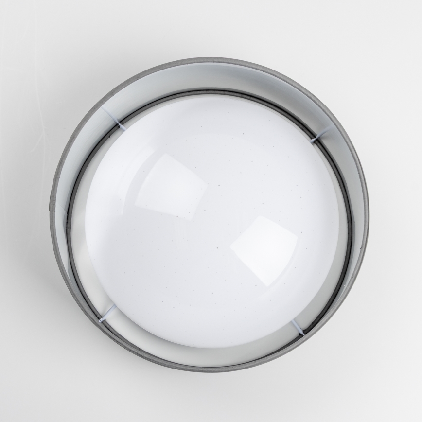 Plafonieră LED 12W, 230V, diam. 32 cm, gri/argintiu