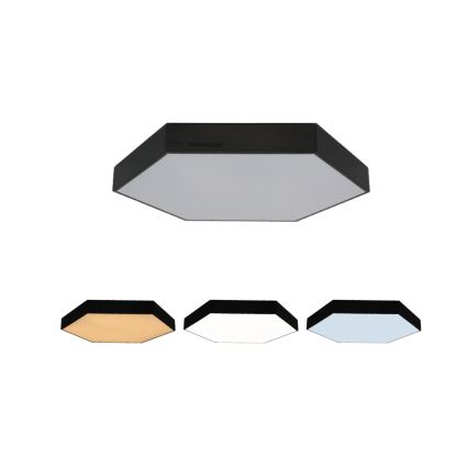 Plafonieră LED, 135 W, 230 V, 3000/4000/6500 K, Ø 80 cm, neagră