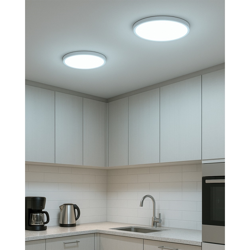 Plafonieră LED 18 W, 230 V, 3000/4000/6500 K, Ø 23 cm, alb