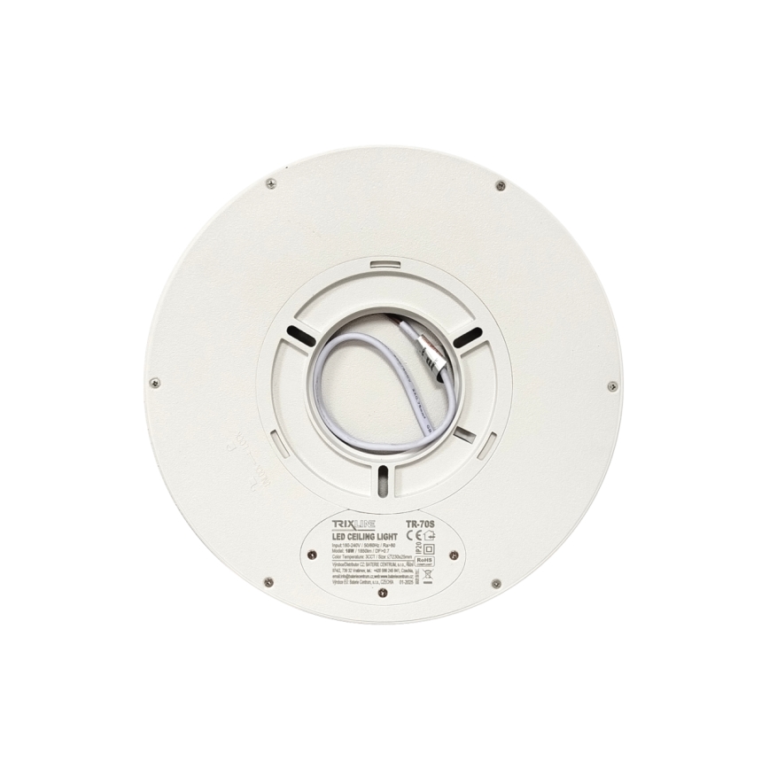 Plafonieră LED 18 W, 230 V, 3000/4000/6500 K, Ø 23 cm, alb