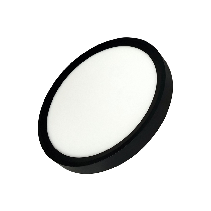 Plafonieră LED/18W/230V 3000/4000/6500K Ø 23 cm negru
