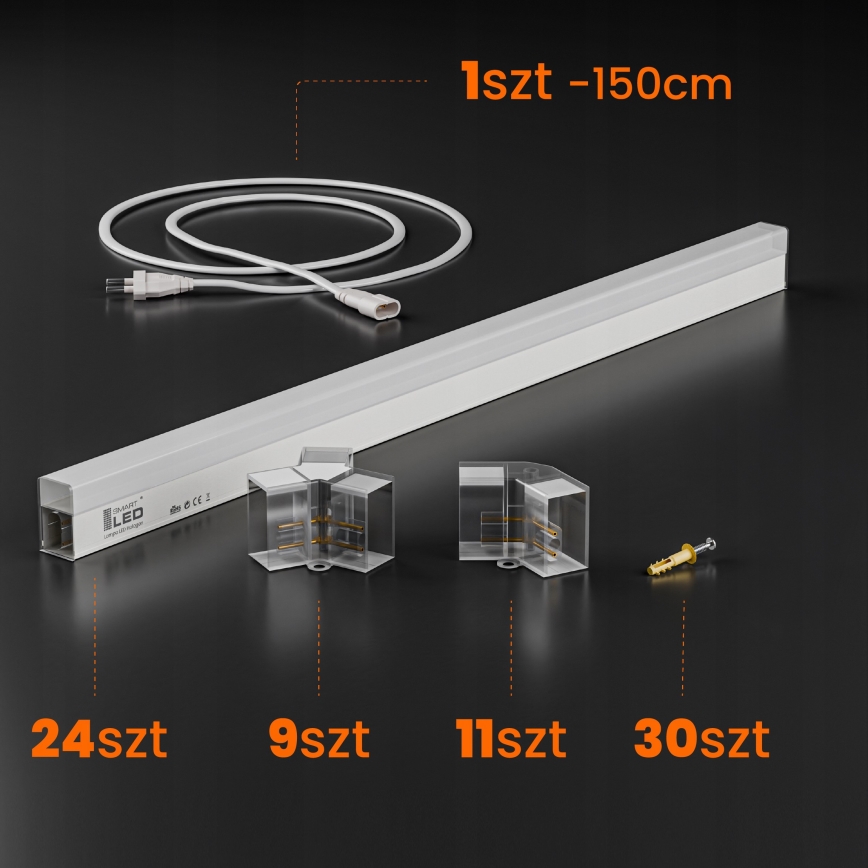 Plafonieră LED HEXAGON, 192 W, 85-265 V, 6500 K, 298x209 cm, CRI 90, IP54, albă