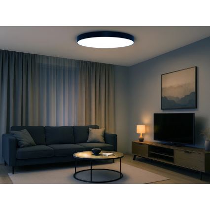 Plafonieră LED 200W/230V 3000/4000/6500K Ø 100 cm neagră