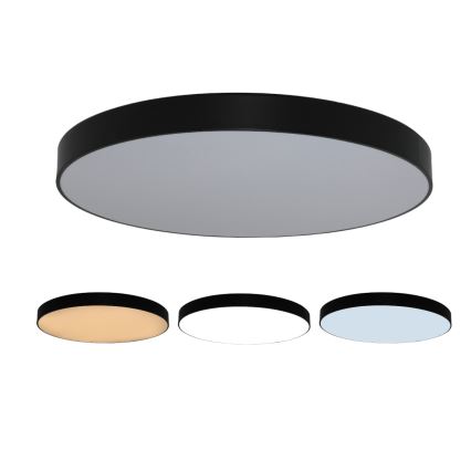 Plafonieră LED 200W/230V 3000/4000/6500K Ø 100 cm neagră