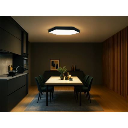 Plafonieră LED, 200W/230V, 3000/4000/6500K, Ø100 cm, negru