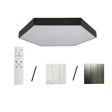 Plafonieră LED, 200W/230V, 3000/4000/6500K, Ø100 cm, negru
