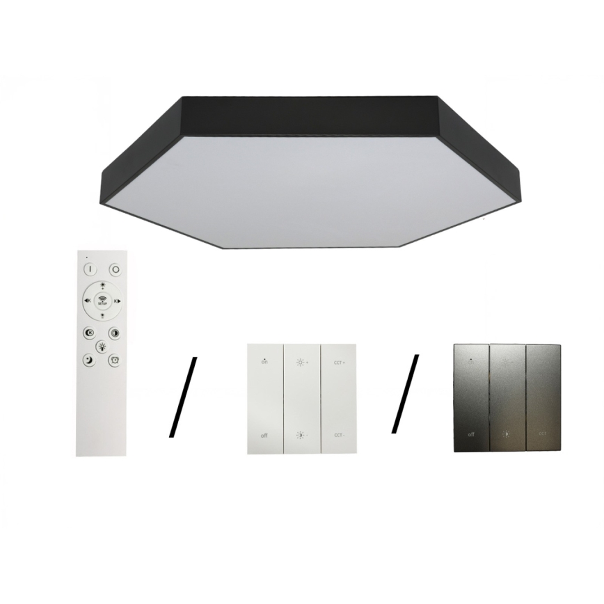 Plafonieră LED, 200W/230V, 3000/4000/6500K, Ø100 cm, negru
