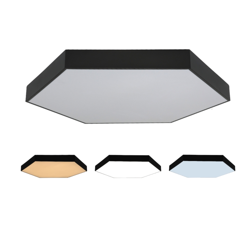 Plafonieră LED, 200W/230V, 3000/4000/6500K, Ø100 cm, negru