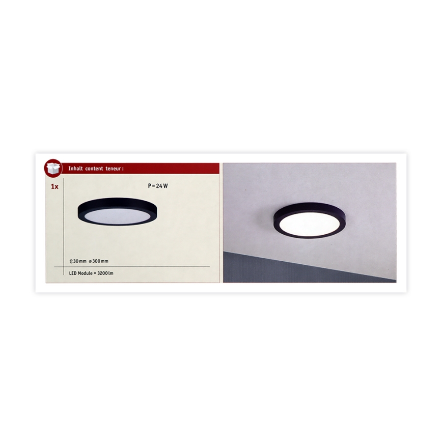 Plafonieră LED/22W ABIA 230V albastru închis Paulmann 70986