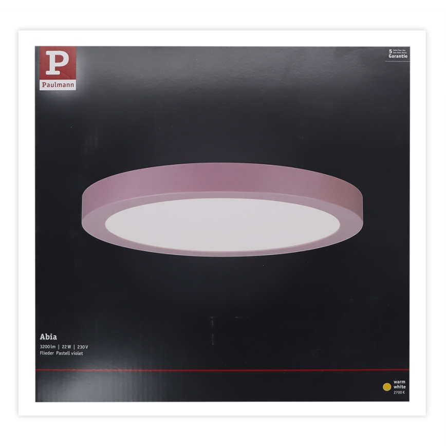 Plafonieră LED/22W ABIA 230V mov Paulmann 70989