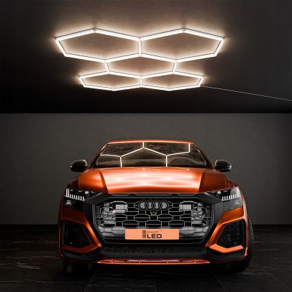 Plafonieră LED HEXAGON LED/240W/85-265V 4000K 298x209 cm CRI 90 IP44 alb
