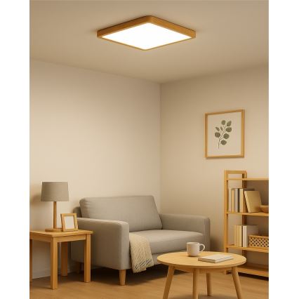 Plafonieră LED/24W/230V 3000/4000/6500K 30x30 cm bej