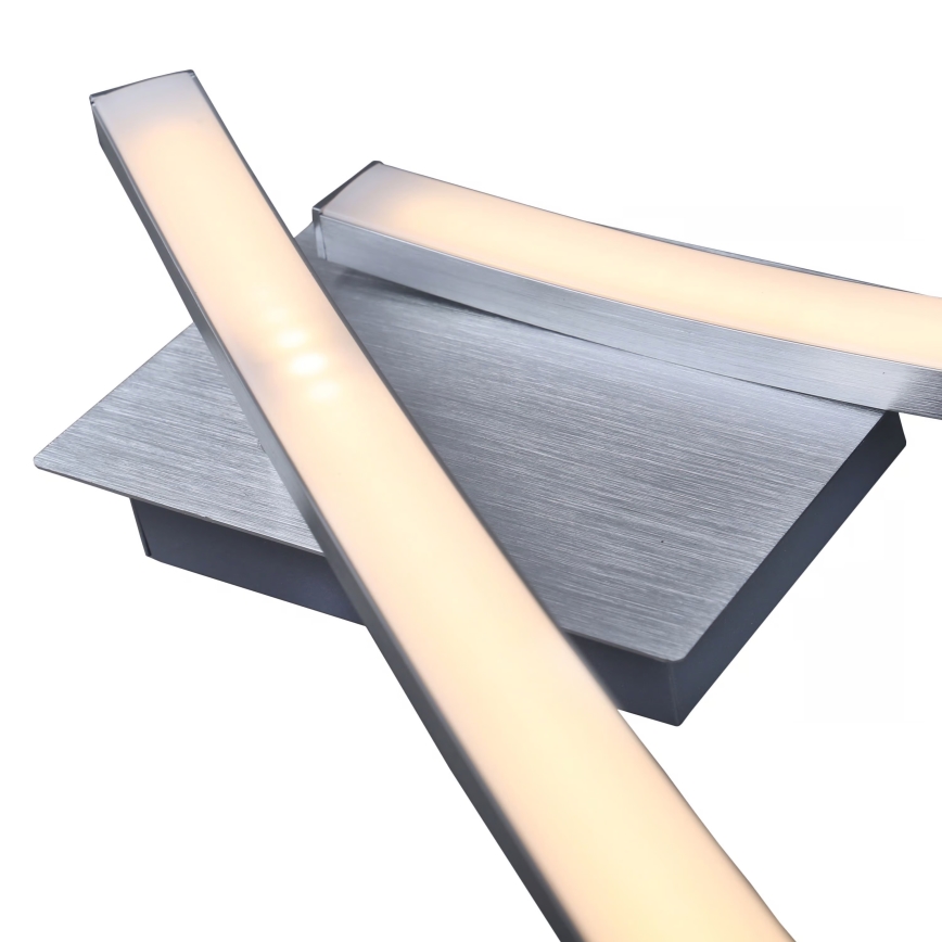 Plafonieră LED 2x 6W, 230V, 3000K, crom mat