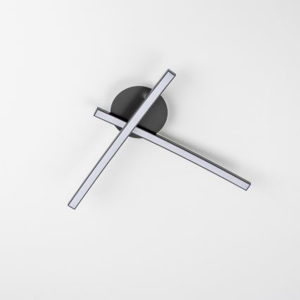 Plafonieră LED 2x6W/230V neagră