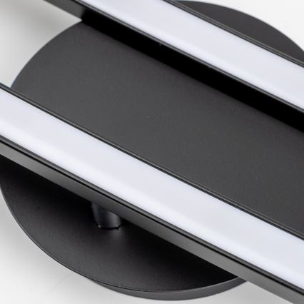 Plafonieră LED 2x6W/230V neagră