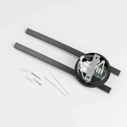 Plafonieră LED 2x6W/230V neagră