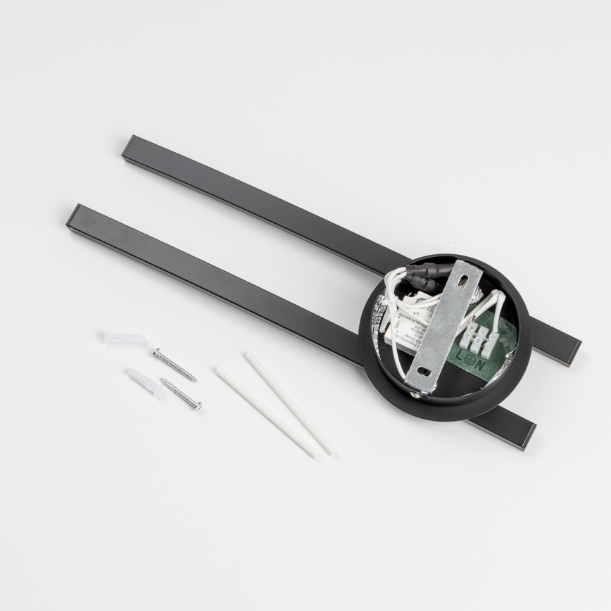 Plafonieră LED 2x6W/230V neagră