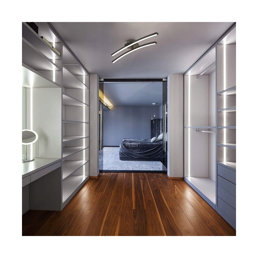 Plafonieră LED 2xLED/6W/230V 3000K neagră