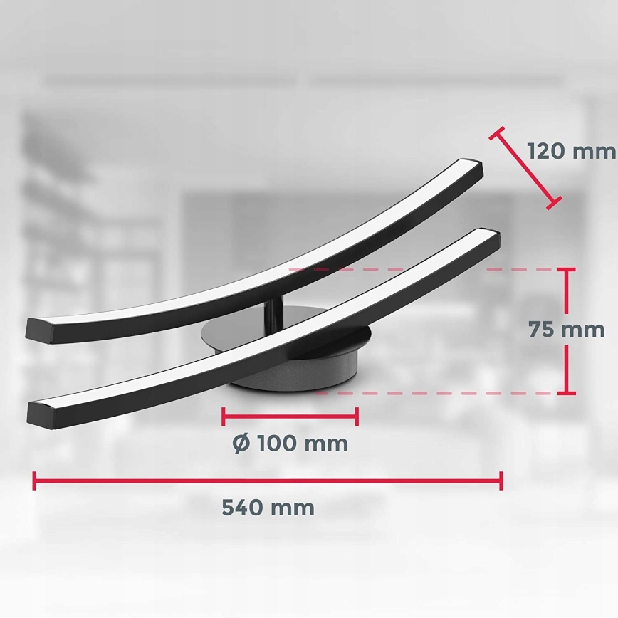Plafonieră LED 2xLED/6W/230V 3000K neagră