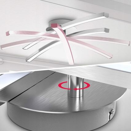 Plafonieră LED 2xLED/6W/230V, crom lucios