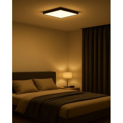 Plafonieră LED, 32 W, 230 V, 3000/4000/6500 K, 40 x 40 cm, negru