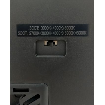 Plafonieră LED, 32 W, 230 V, 3000/4000/6500 K, 40 x 40 cm, negru