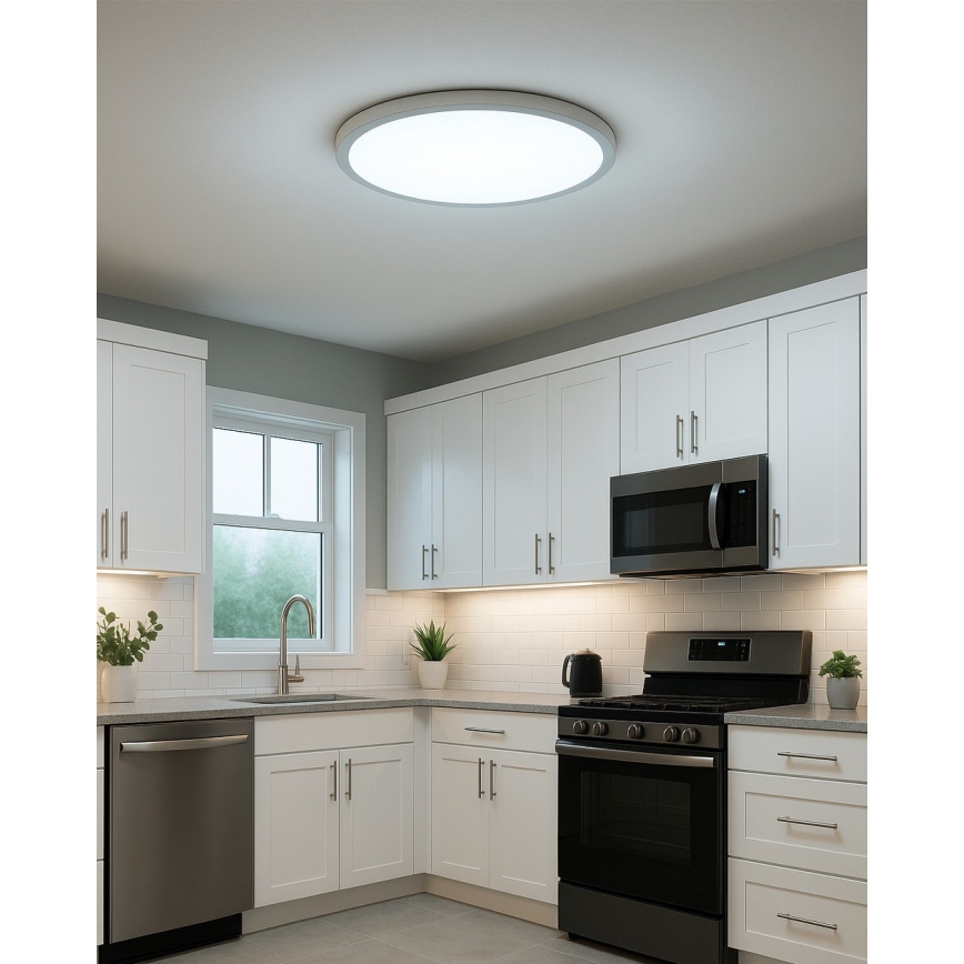 Plafonieră LED 32W, 230V, 3000/4000/6500K, diametru 40 cm, albă