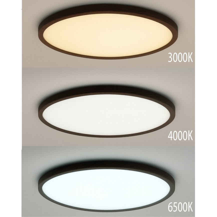 Plafonieră LED 32W, 230V, 3000/4000/6500K, Ø 40 cm, maro
