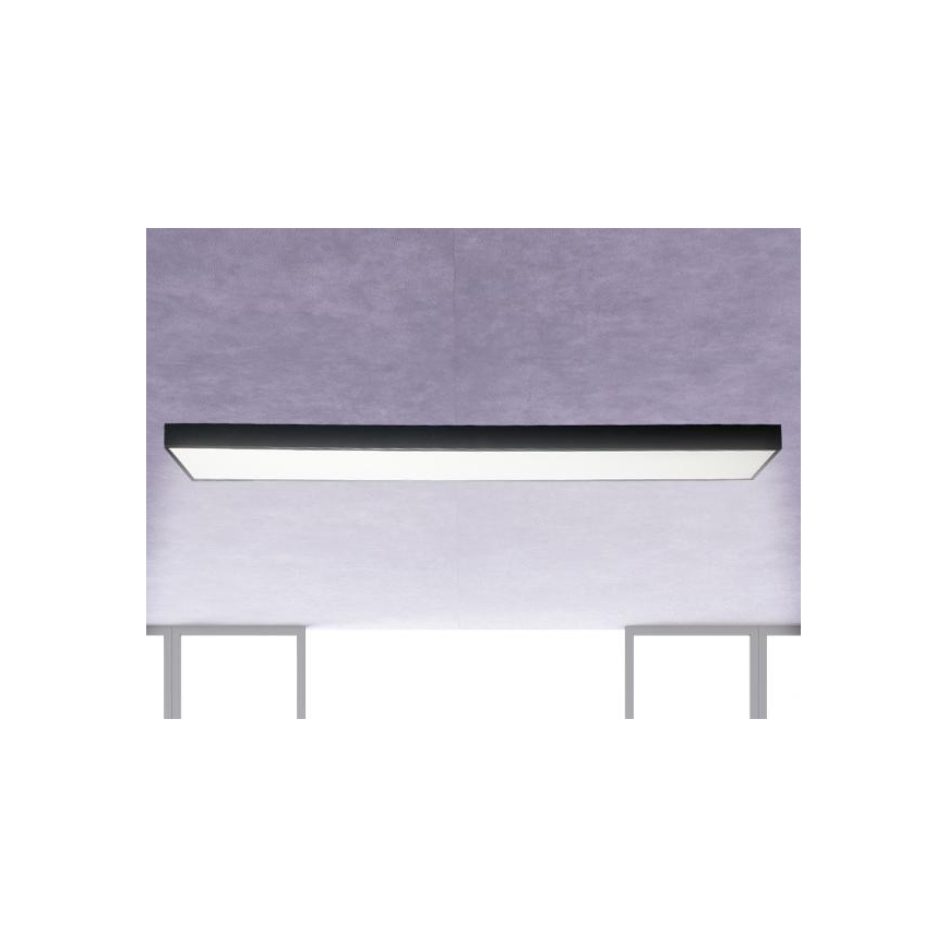 Plafonieră LED/32W/230V 4000K 120x13 cm negru