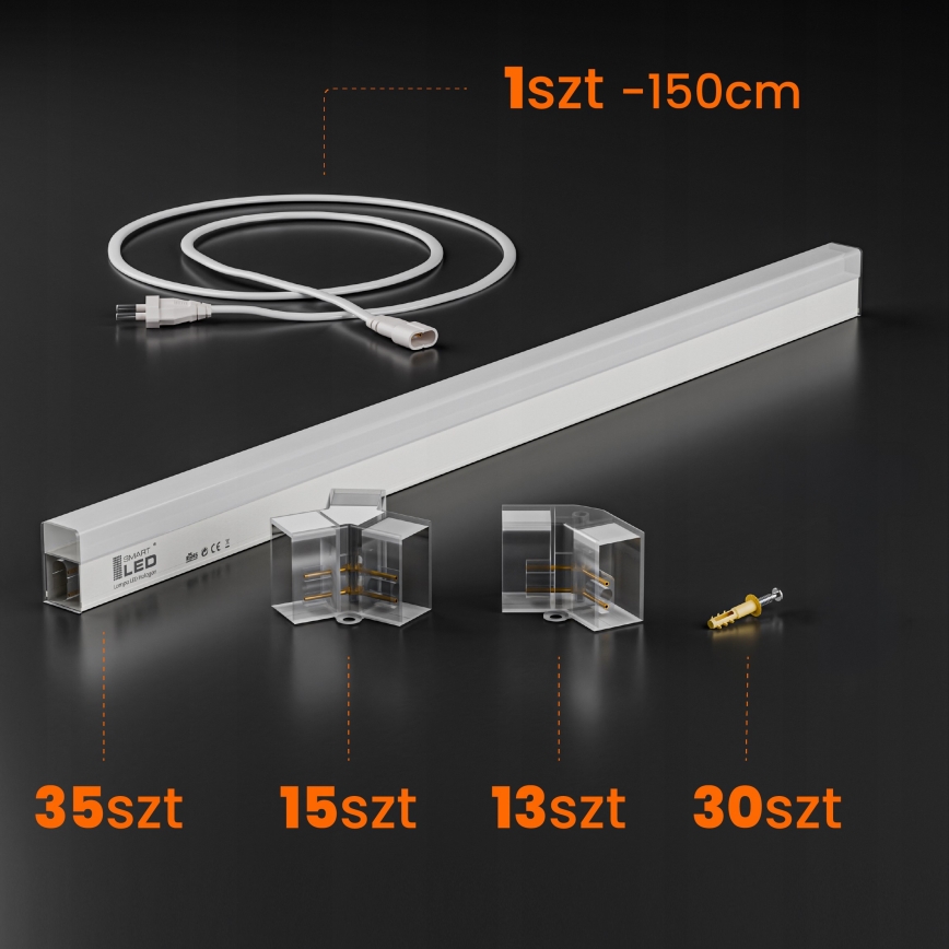 Plafonieră LED HEXAGON, 350W, 85-265V, 6500K, 313x298 cm, CRI 90, IP44, albă