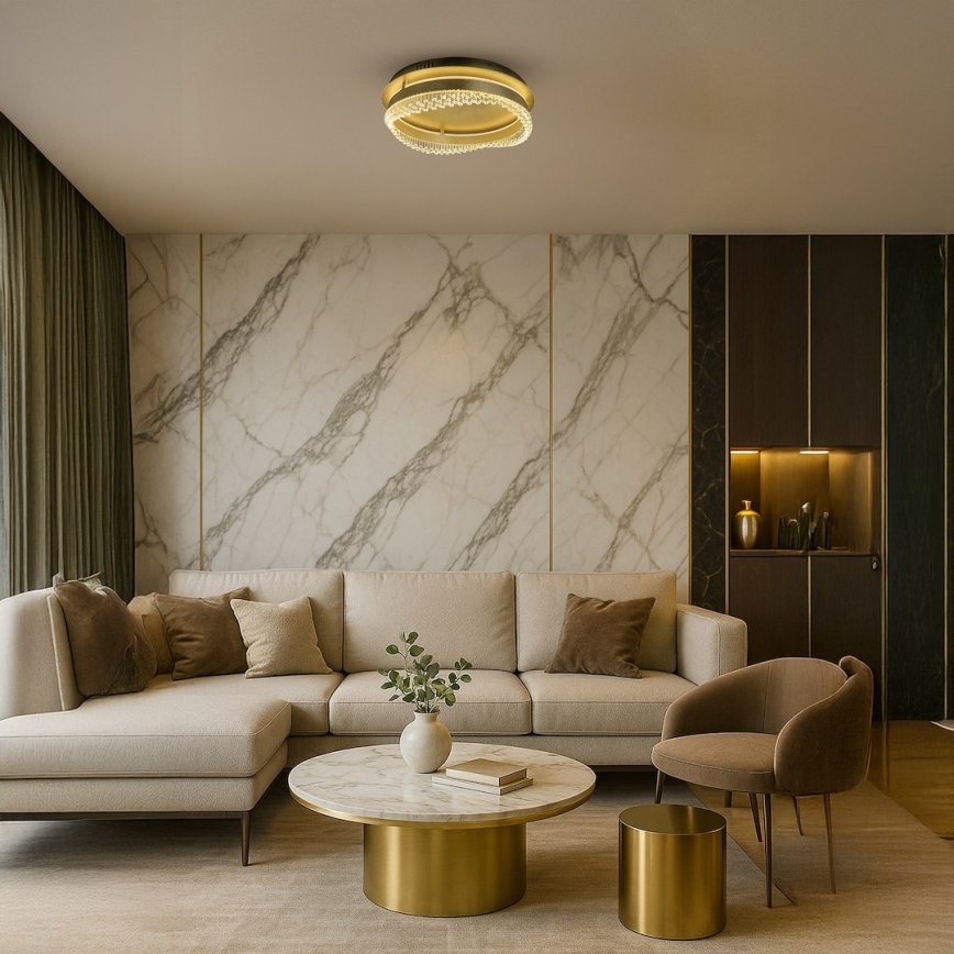 Plafonieră LED, 36 W/230 V, Ø 43 cm, auriu