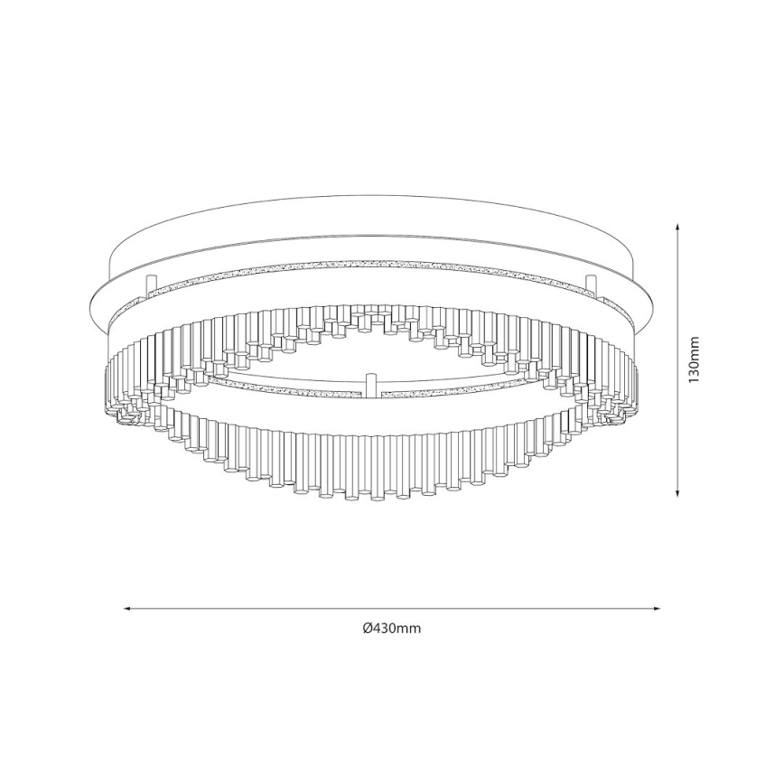 Plafonieră LED, 36 W/230 V, Ø 43 cm, auriu