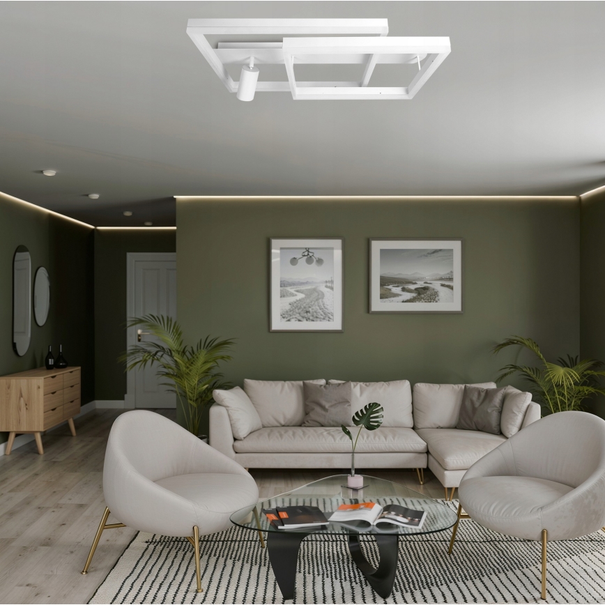 Plafonieră LED 38W/230V + 1x GU10/30W, alb