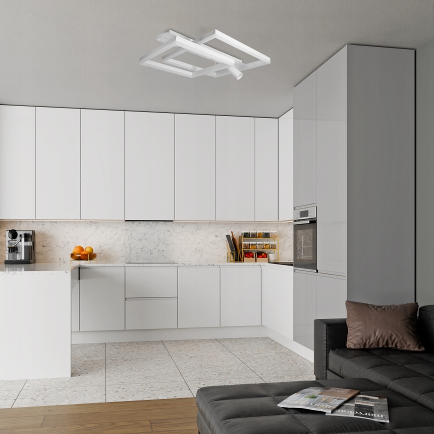 Plafonieră LED 38W/230V + 1x GU10/30W, alb