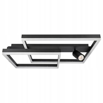 Plafonieră LED 38W/230V + 1x GU10/30W, neagră