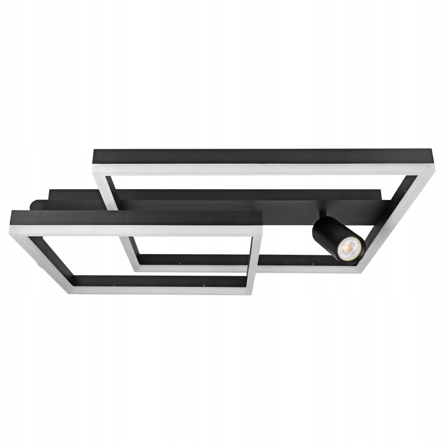 Plafonieră LED 38W/230V + 1x GU10/30W, neagră