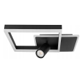 Plafonieră LED/38W/230V + 1xGU10/30W neagră