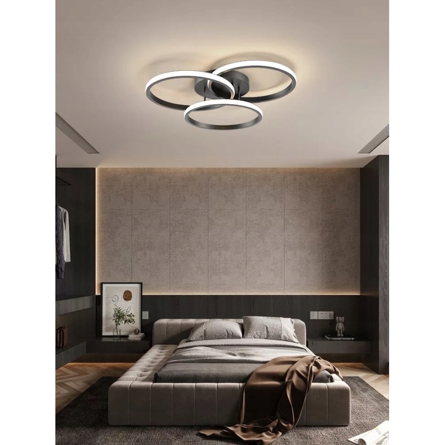 Plafonieră LED 38W/230V, neagră