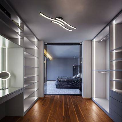 Plafonieră LED 3x6W/230V 2700K negru