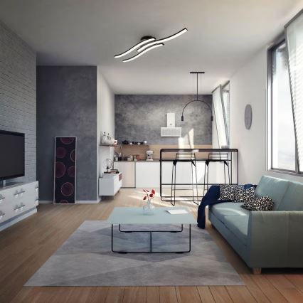 Plafonieră LED 3x6W/230V 2700K negru