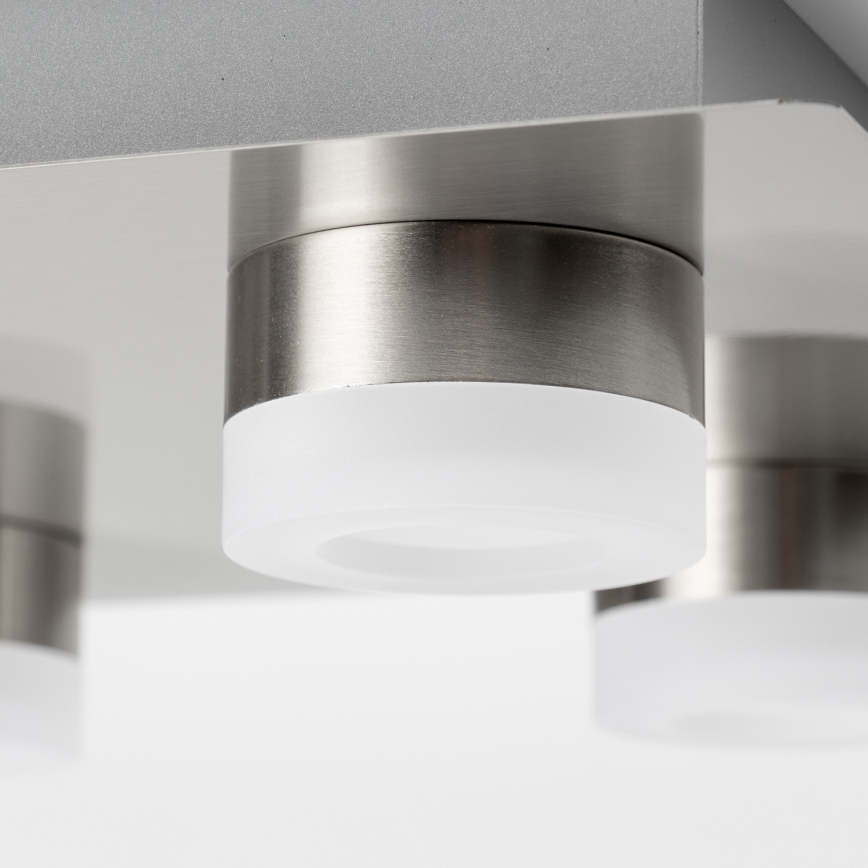 Plafonieră LED 4 x 4W, 230V, crom mat