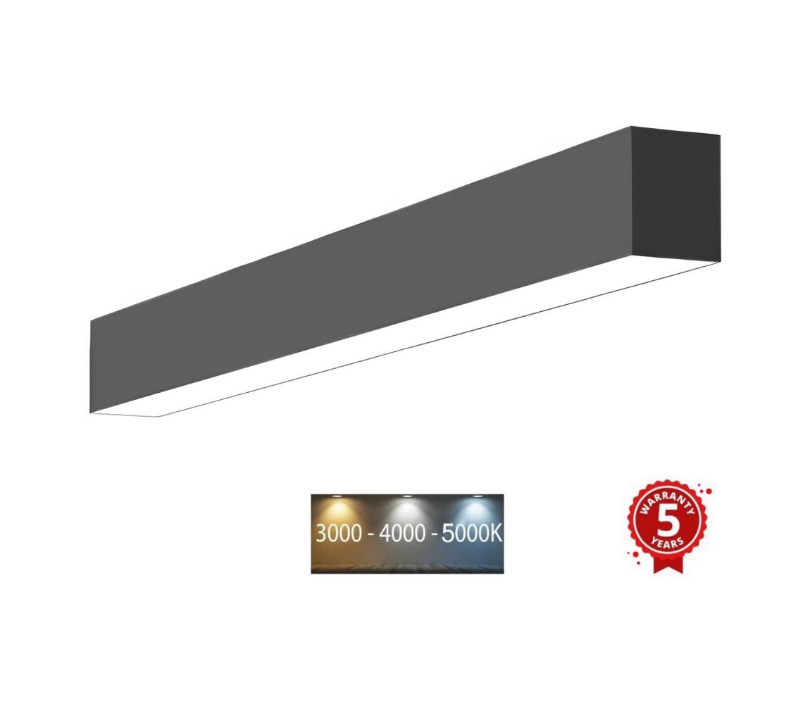 Plafonieră LED/40W/230V 120 cm negru Sinclair LSM 24-40CCT