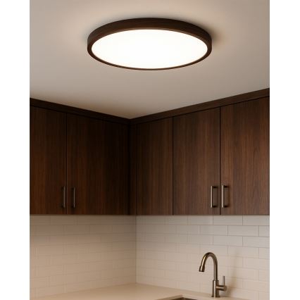 Plafonieră LED 40W, 230V, 3000/4000/6500K, Ø 50 cm, maro