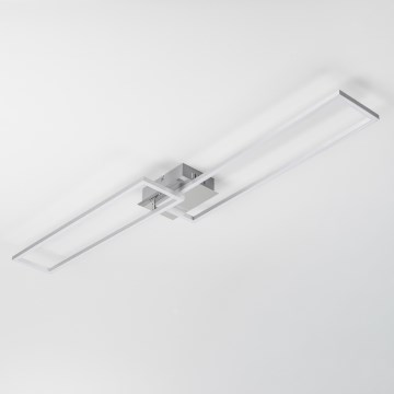 Plafonieră LED/40W/230V crom mat